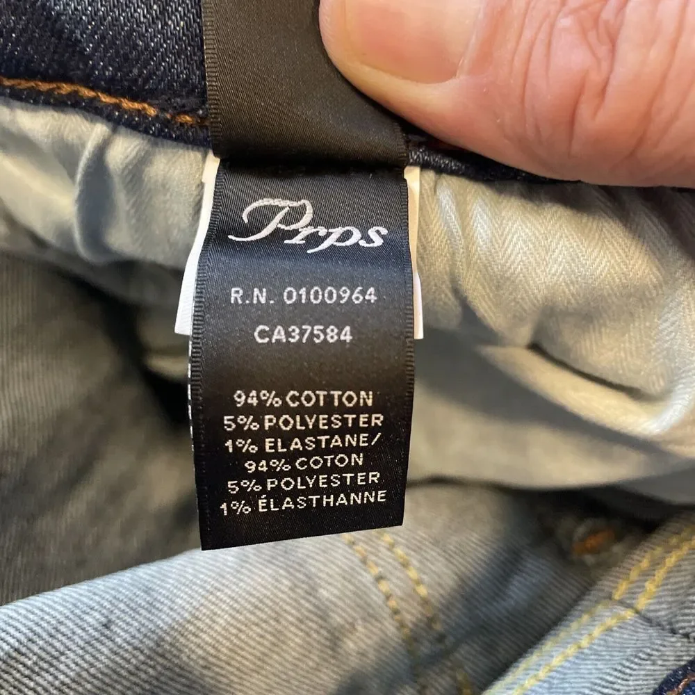 PRPS Mens Jeans Distressed Cayenne Size 40 Blue Jeans Japanese‎ Denim Designer
